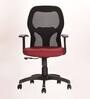 Cosmos Breathable Mesh Office Chairs in Maroon Colour