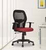 Cosmos Breathable Mesh Office Chairs in Maroon Colour