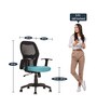 Cosmos Breathable Mesh Office Chairs in Teal Green Colour