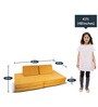 Cosmos Play Fabric Kids Sofa in Yellow Colour