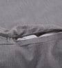 Grey Solid Cotton Double Bed Duvet Cover With 2 Pillow Covers