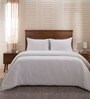 White Solid Cotton Double Bed Duvet Cover With 2 Pillow Covers