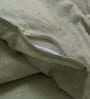Green Solid Cotton Double Bed Duvet Cover With 2 Pillow Covers