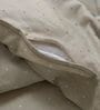 Beige Solid Cotton Double Bed Duvet Cover With 2 Pillow Covers