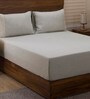 Grey Solid 400 TC Cotton 1 Double King Size Bedsheet with 2 Pillow Covers