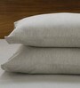Grey Solid 400 TC Cotton 1 Double King Size Bedsheet with 2 Pillow Covers