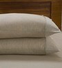 Brown Solid 400 TC Cotton 1 Double King Size Bedsheet with 2 Pillow Covers