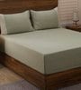 Green Solid 400 TC Cotton King Sized Bed Sheets with 2 Pillow Covers