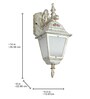 Cottage Farmhouse Outdoor Wall Sconce | Distressed White Finish with Floral Motifs