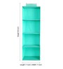4 Commpartments Cotton Hanging Shelves In Blue