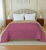 Beige And Pink Cotton Reversible Double Bed Ac 150Gsm Comforter