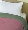 Green And Pink Cotton Reversible Single Bed Ac 150Gsm Comforter