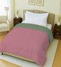 Green And Pink Cotton Reversible Single Bed Ac 150Gsm Comforter