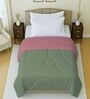 Green And Pink Cotton Reversible Single Bed Ac 150Gsm Comforter