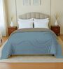 Blue And Grey Cotton Reversible Double Bed Ac 150Gsm Comforter