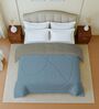 Blue And Grey Cotton Reversible Double Bed Ac 150Gsm Comforter