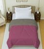 Pink And Grey Cotton Reversible Single Bed Ac 150Gsm Comforter
