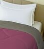 Pink And Grey Cotton Reversible Single Bed Ac 150Gsm Comforter
