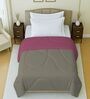 Pink And Grey Cotton Reversible Single Bed Ac 150Gsm Comforter