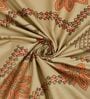 Brown And Red Floral 144 TC Cotton King Size  Bedsheet With 2 Pillow Cover