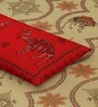 Brown And Red Floral 144 TC Cotton King Size  Bedsheet With 2 Pillow Cover