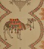Brown And Red Floral 144 TC Cotton King Size  Bedsheet With 2 Pillow Cover