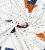 White Traditional print 144 TC Cotton King Size  Bedsheet With 2 Pillow Cover