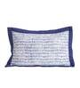 Blue Geometric 200 TC Cotton 20X30 Inches Pillow Covers with Filler (Set of 2)