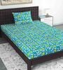 Multicolor Floral 144 TC 100% Cotton Single Bed Sized Bed Sheets With 1 Pillow Cover