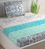 Multicolor Floral 144 TC Cotton Blend Single Bed Sized Bed Sheets With 1 Pillow Cover