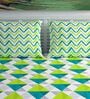 Multicolor Geometric 144 TC 100% Cotton King Sized Bed Sheets with 2 Pillow Covers