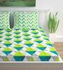 Multicolor Geometric 144 TC 100% Cotton King Sized Bed Sheets with 2 Pillow Covers