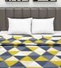 Yellow Geometric 120 GSM Double Bed Dohar