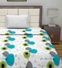 White Abstract Cotton 120 GSM Single Bed Dohar
