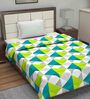 Green Geometric Cotton 120 GSM Single Bed Dohar