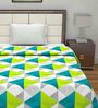 Green Geometric Cotton 120 GSM Single Bed Dohar