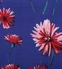 Blue Floral 200 TC Cotton 1 Double King Size Bedsheet with 2 Pillow Covers