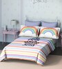 Rainbow Themed Double Bedsheet With 2 Pillow Covers
