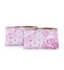 Pink Abstract 144 TC Cotton 1 Double Bedsheet with 2 Pillow Covers