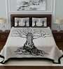 Multicolor Abstract 144 TC Cotton Blend Queen Sized Bed Sheets with 2 Pillow Covers