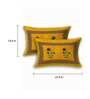 Yellow Floral 144 TC Cotton Blend Queen Sized Bed Sheets with 2 Pillow Covers
