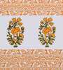 Orange Traditional 144 TC Cotton Blend Queen Sized Bed Sheets with 2 Pillow Covers