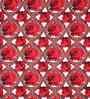 Red Floral 144 TC Microfiber Double Sized Bedsheet With 2 Pillow Covers