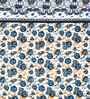 White Floral 144 TC Microfiber Double Sized Bedsheet With 2 Pillow Covers
