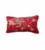 Red Patterned 144TC Cotton 18 x 28 Inches Pillow Covers (Set of 2)