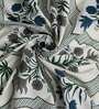 Off White Floral 144 TC Cotton Blend King Sized Bed Sheets with 2 Pillow Covers