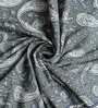 Grey Floral 144 TC Cotton 1 Double King Size Bedsheet with 2 Pillow Covers