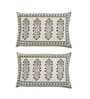 Off White Floral 144 TC Cotton 1 Double King Size Bedsheet with 2 Pillow Covers