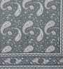 Grey Floral 144 TC Cotton 1 Double King Size Bedsheet with 2 Pillow Covers
