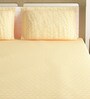 Peach Abstract 144 TC Poly Cotton Queen Sized Bed Sheets with 2 Pillow Covers